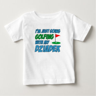 ジアデックポーランド孫でゴルフに行く ベビーTシャツ