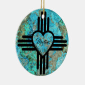 ジアハート名前をカスタムするクリスマスツリーオーナメント セラミックオーナメント (右)