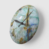 ジアボライト結晶プリントアクリル壁時計 ラウンド壁時計 (傾斜)