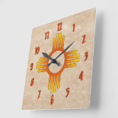 ジア(日曜日) スクエア壁時計 (傾斜)