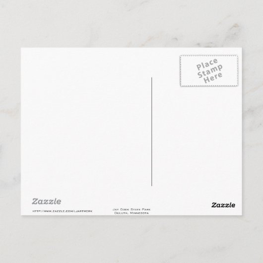 ジェイの調理師の州立公園ミネソタ ポストカード (裏面)