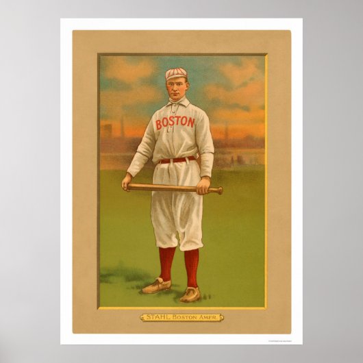 ジェイクスタールレッドソックス野球1911 ポスター (正面)