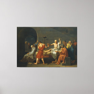 ジェイクスルイデイヴィッド1787年著Socratesの死 キャンバスプリント