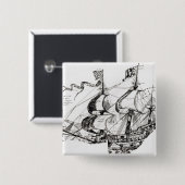 ジェイクスCartierの船、「Rarete Indes 缶バッジ (正面&裏面)