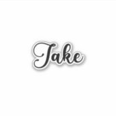 ジェイク名 – 手書き書道 シール (正面)