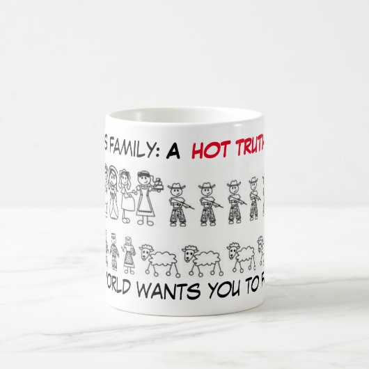 ジェイコブの家族：熱おもしろい活性化マグカップ モーフィングマグカップ (中央)