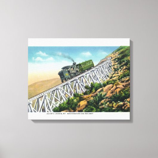 ジェイコブの梯子、ワシントン山Cog鉄道 キャンバスプリント (正面)