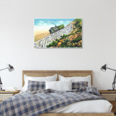 ジェイコブの梯子、ワシントン山Cog鉄道 キャンバスプリント (インサイチュ (寝室))