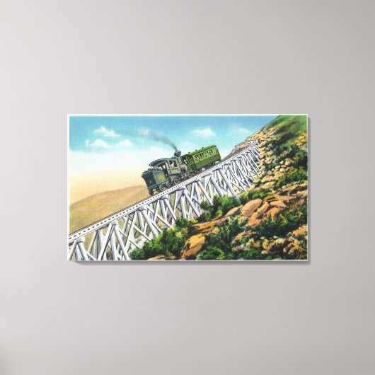 ジェイコブの梯子、ワシントン山Cog鉄道 キャンバスプリント (正面)