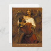 ジェイコブレスリングと天使CC0799レンブラント ポストカード (正面/裏面)