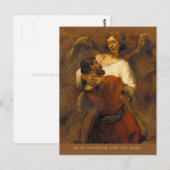 ジェイコブレスリングと天使CC0799レンブラント ポストカード (正面/裏面)