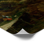 ジェイコブヴァンルイズダエル滝と姿 ポスター (角)