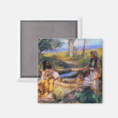 ジェイコブ・ウェルマグネットのイエスとサマリア人の女性 マグネット (正面/裏面)