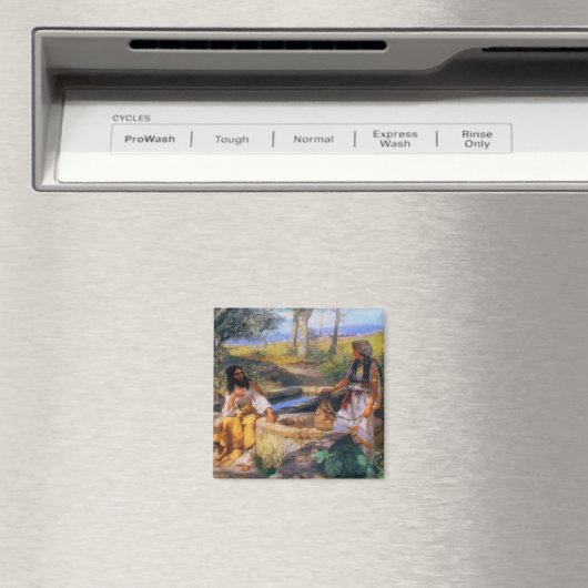 ジェイコブ・ウェルマグネットのイエスとサマリア人の女性 マグネット (インサイチュ (食洗機))