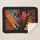 ジェイコブ・コワルスキー・ファンタスティック・ビーツ・ビンテージ・ポスター シェルパブランケット (正面(横))