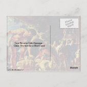 ジェイコブ・ジョルダンのポリヘムスの洞窟のオデュッセウス ポストカード (裏面)