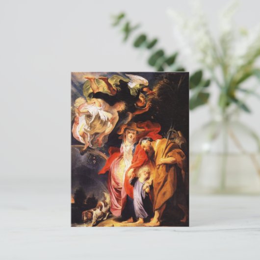 ジェイコブ・ジョルダン – エジプトから戻る聖家族 ポストカード (スタンド正面)