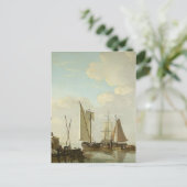 ジェイコブ・バン・ストリジの船乗り2人とネコ ポストカード (スタンド正面)