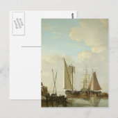 ジェイコブ・バン・ストリジの船乗り2人とネコ ポストカード (正面/裏面)