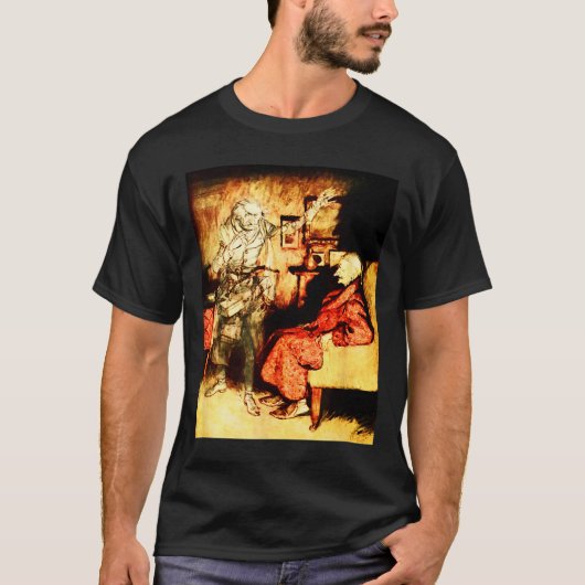 ジェイコブ・マーレーゴーストスクルージ・バフハンバグ・クリスマスカ Tシャツ (正面)