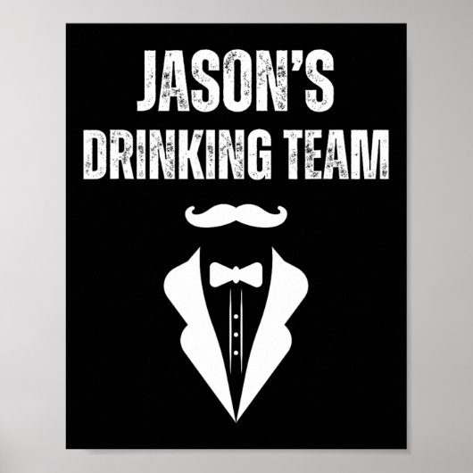 ジェイソンの飲み会 - 面白い新郎の独身パーティ ポスター (正面)