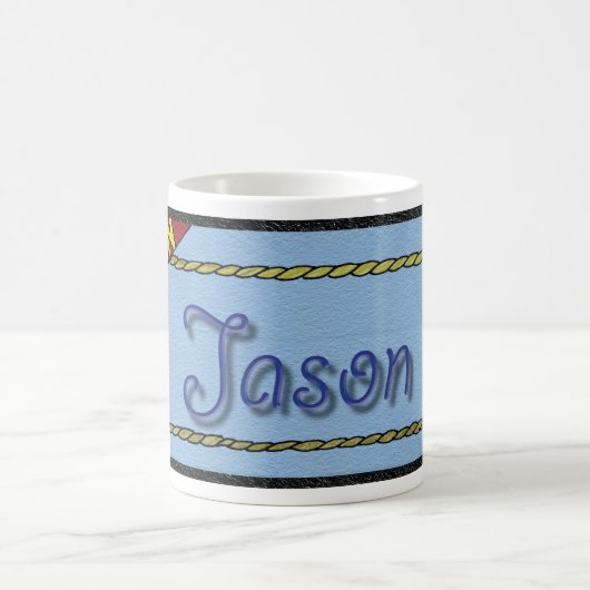 ジェイソンはマグを遊ばします コーヒーマグカップ (中央)