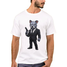 ジェイソン・ステイサム 英国ブルドッグ アクションヒーローTシャツ