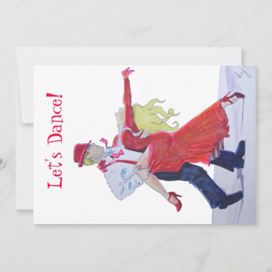 ジェイソン・ドノバン クリスチーナ・リハノフ フォックストロット カートゥーン 招待状 (正面)