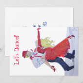 ジェイソン・ドノバン クリスチーナ・リハノフ フォックストロット カートゥーン 招待状 (正面/裏面)