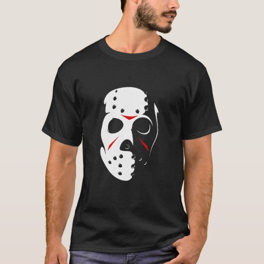 ジェイソン・ホッケーマスクハロウィンシャツ金曜日13th T-Sh Tシャツ (正面)