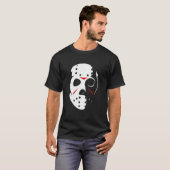 ジェイソン・ホッケーマスクハロウィンシャツ金曜日13th T-Sh Tシャツ (正面フル)
