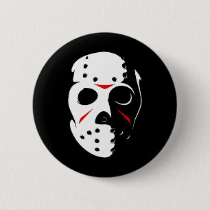 ジェイソン・ホッケーマスクハロウィーン金曜日13日 缶バッジ