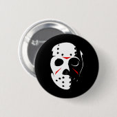 ジェイソン・ホッケーマスクハロウィーン金曜日13日 缶バッジ (正面&裏面)