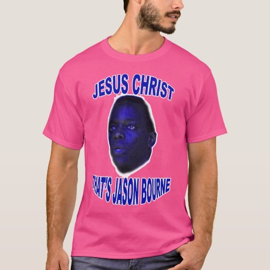 ジェイソン・ボーンであるイエス・キリスト Tシャツ (正面)