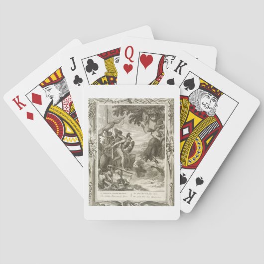 ジェイソン(版木、銅版、版画)が勝つ金フリース トランプ (裏面)