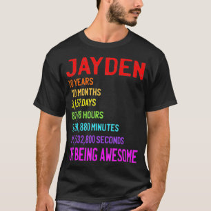 ジェイデン10誕生日10歳120カ月3652日 Tシャツ