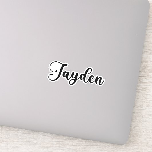 ジェイデン 名前 - 手書きカリグラフィー シール (詳細)