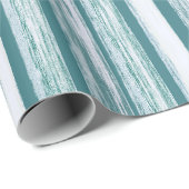 ジェイドグスタイリッシュリーンビーチハットストライプパターン ラッピングペーパー (ロールコーナー)