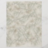 ジェイドグリーンとフローラスクラップブック紙 (裏面)