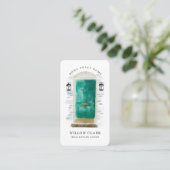 ジェイドグリーンウォーターの色フロントドア実在エステートエージェント 名刺 (スタンド正面)