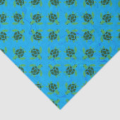 ジェイドグリーンシータートオンブルーバックグラウンド海 薄葉紙 (詳細)