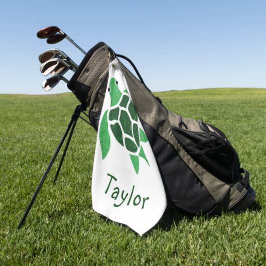 ジェイドグリーンシータートモザイク ゴルフタオル (グリーン)