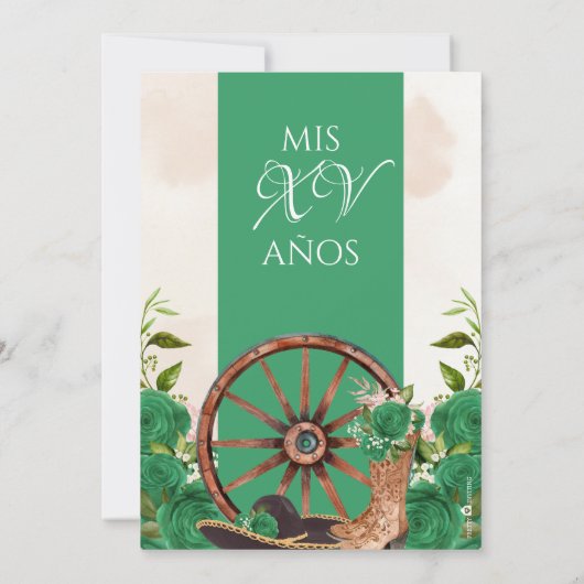 ジェイドグリーンチャロキンセアニラカントリーウェスタン 招待状 (裏面)