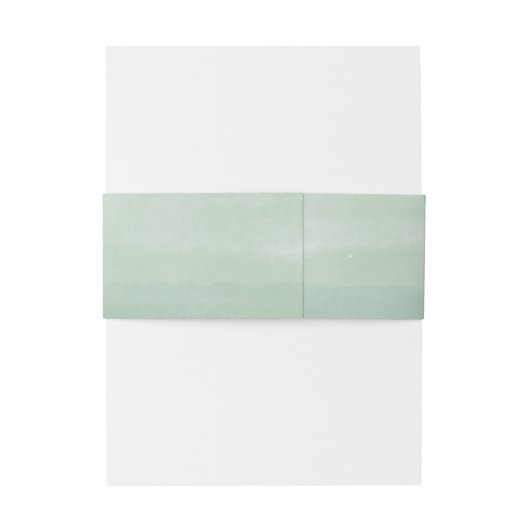 ジェイドグリーンパーソナライズされたウォーター結婚カラー 招待状ベリーバンド (裏面例)