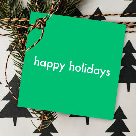 ジェイドグリーンミニマリスト |プレーン鮮やかシンプルクリスマス フェイバータグ