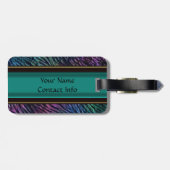 ジェイドグリーンメタルケルト結び目模様 ラゲッジタグ (裏面横)