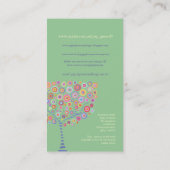 ジェイドグリーンレトロサークルツリーオンラインストアカード 名刺 (裏面)