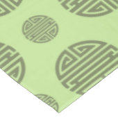 ジェイドグリーン中国の寿長寿キャラクター テーブルクロス (アングル)