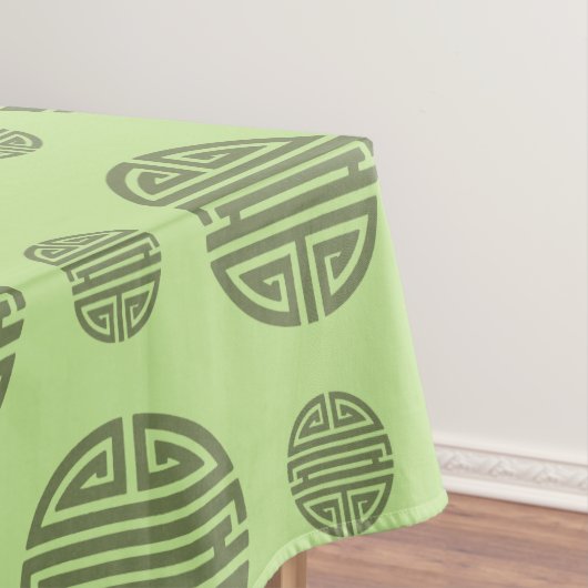 ジェイドグリーン中国の寿長寿キャラクター テーブルクロス (インサイチュ)