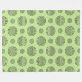 ジェイドグリーン中国の寿長寿キャラクター フリースブランケット (正面(横))